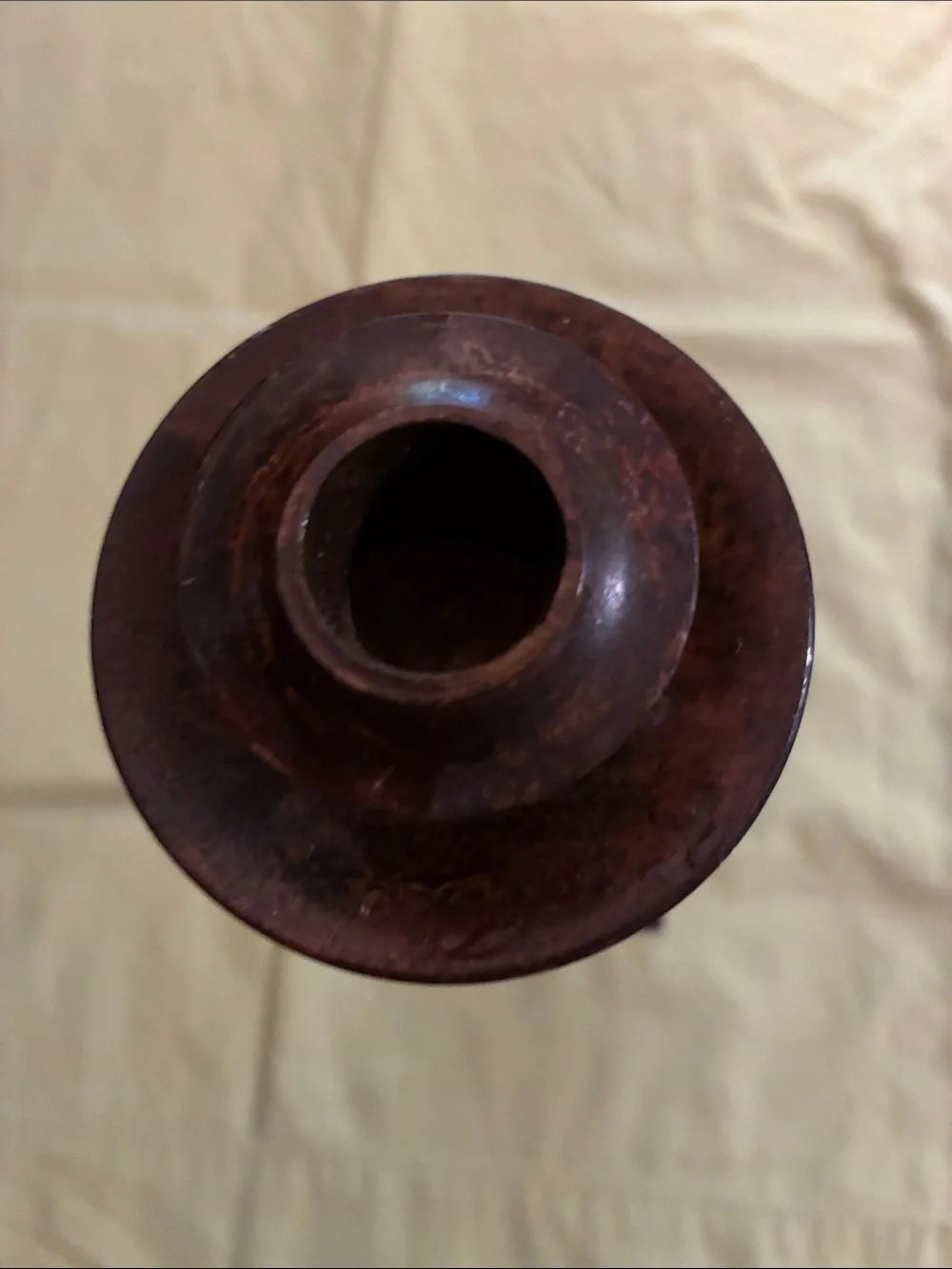 Cast Iron Long Decorative Candle Holder - Brown